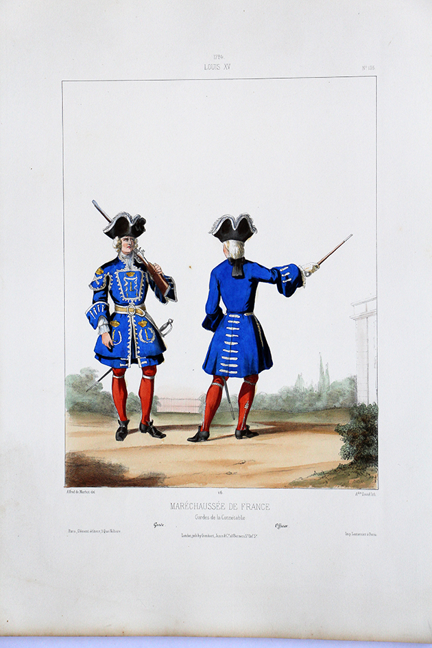 Maréchaussée de France - Gardes de la Connétable - Uniformes Louis XV - 1724- Planche 135- Alfred de Marbot