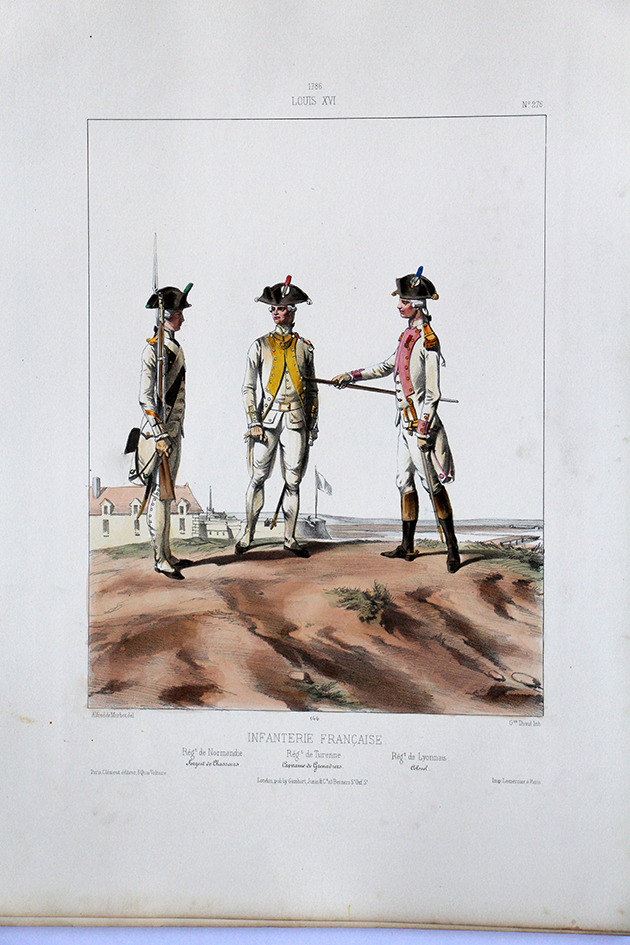 Infanterie Française - Régiments - Uniformes Louis XVI - 1786 - Planche 276- Alfred de Marbot