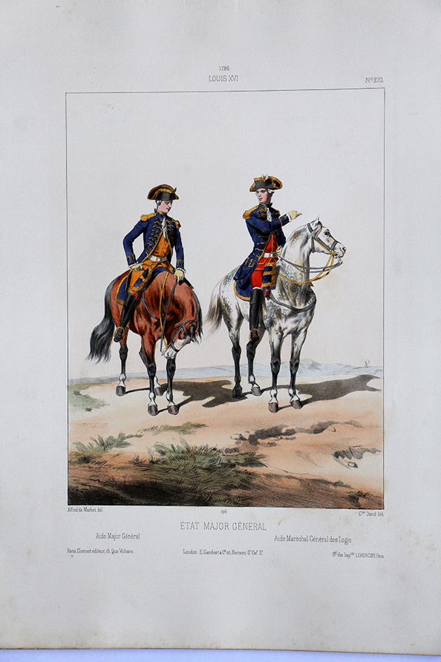 Etat Major Général - Aide - Uniformes Louis XVI - 1786 - Planche 270 - Alfred de Marbot