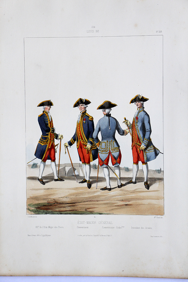 Etat Major Général - Officiers - Uniformes Louis XVI - 1786 - Planche 269 - Alfred de Marbot