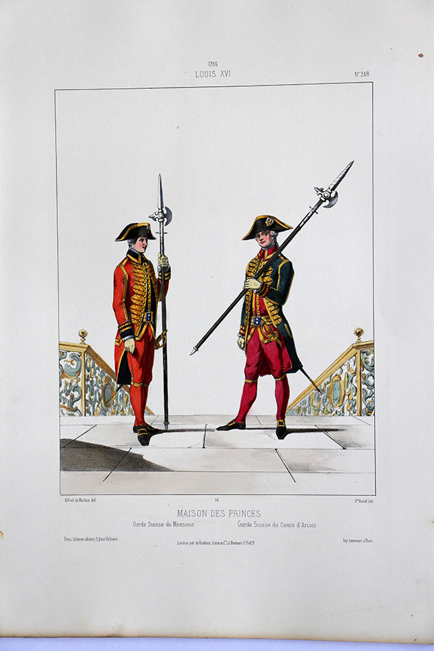 Maison de Princes - Garde Suisse - Uniformes Louis XVI - 1786 - Planche 248- Alfred de Marbot