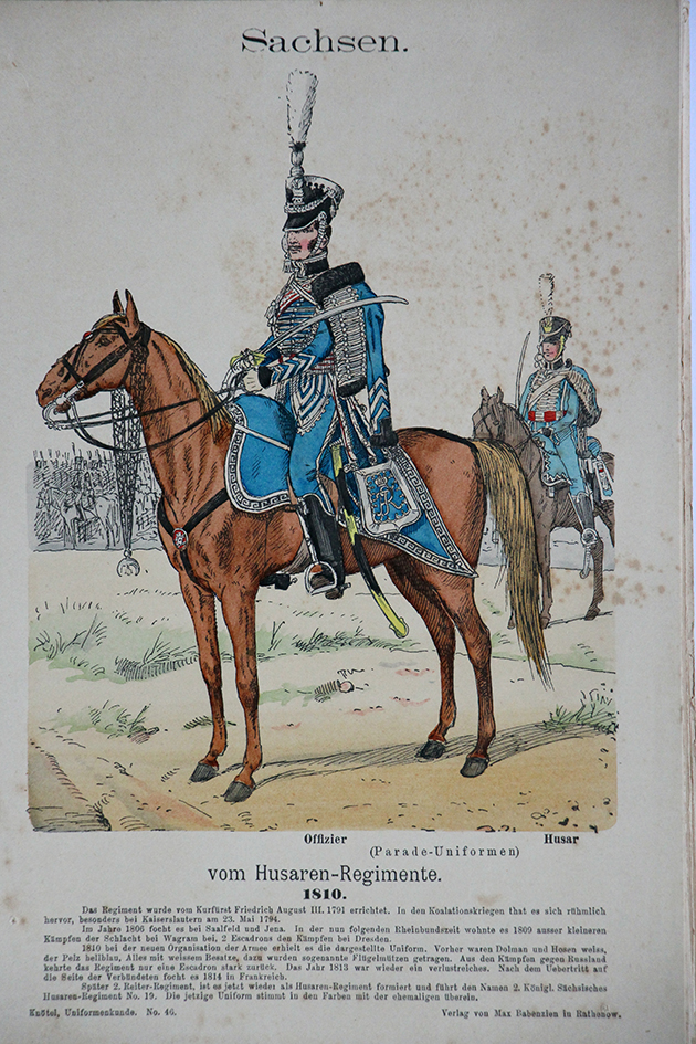 Sachsen 1810 - Uniformenkunde - Richard Knötel - V1 - Planche 46