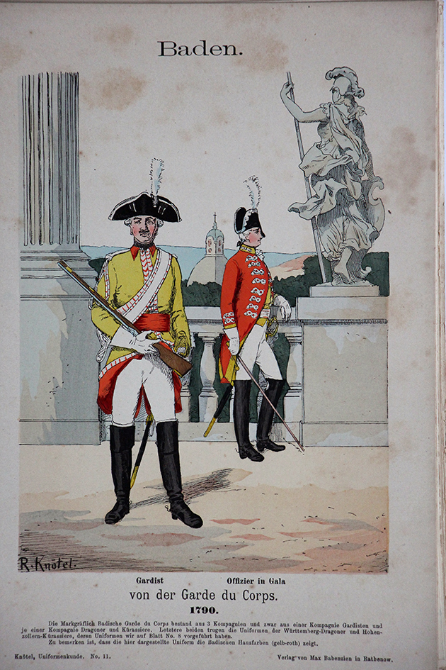 Baden 1790 - Uniformenkunde - Richard Knötel - V1 - Planche 11