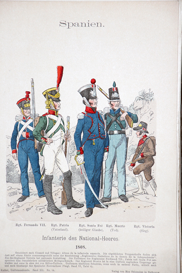 Spanien 1808- Uniformenkunde - Richard Knötel - XII- Planche 14