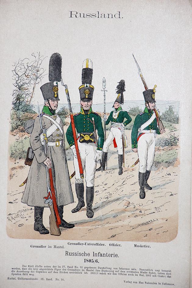 Russland 1805/1806 - Uniformenkunde - Richard Knötel - IX- Planche 14