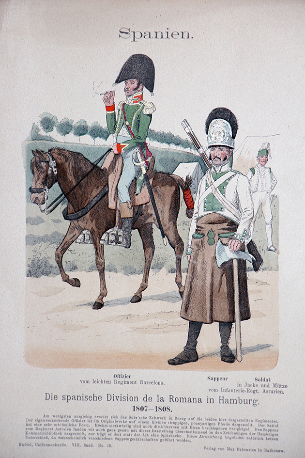 Spanien 1807/1808 - Uniformenkunde - Richard Knötel - VIII- Planche 18
