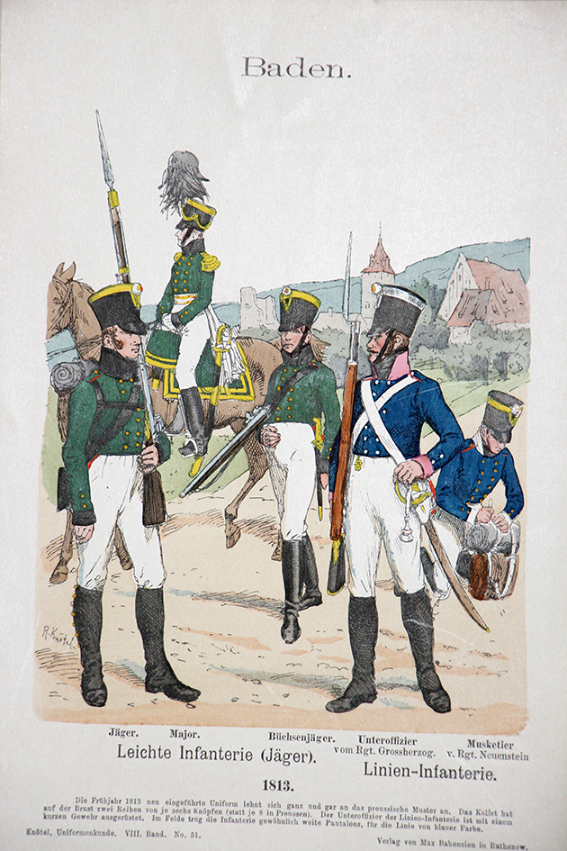 Baden 1813- Uniformenkunde - Richard Knötel - VIII- Planche 51