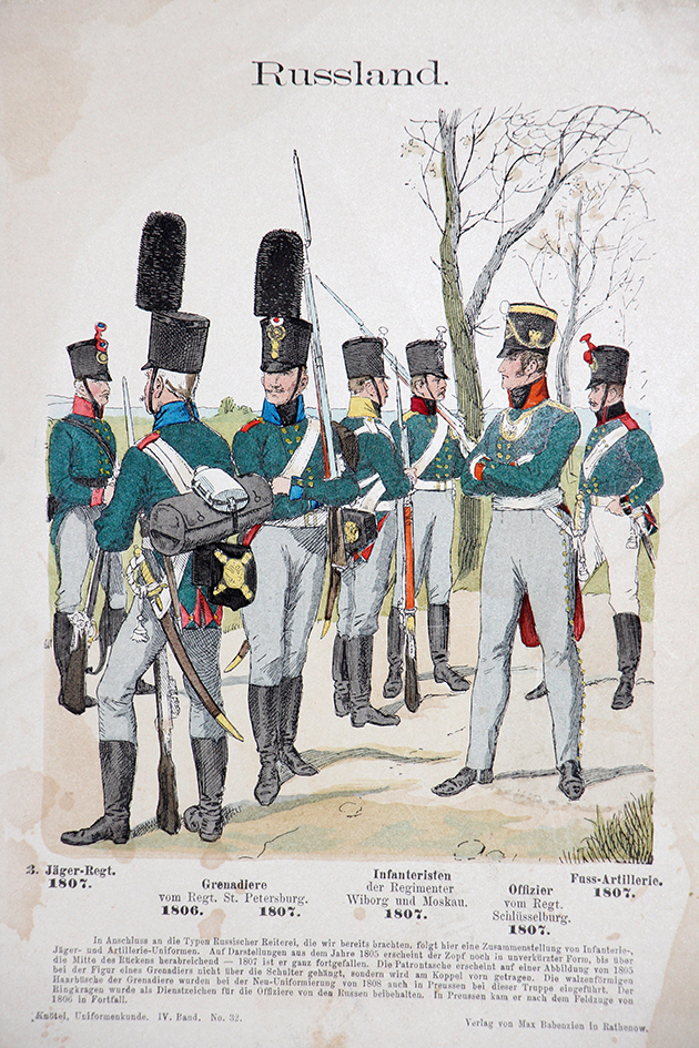 Russland 1806/1807 - Uniformenkunde - Richard Knötel - IV- Planche 32