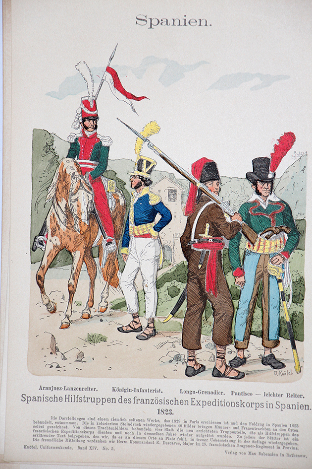Spanien 1823 - Uniformenkunde - Richard Knötel - XIV - Planche 5
