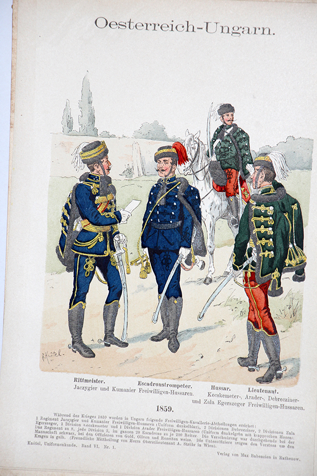 Oesterreich-Ungarn 1859 - Uniformenkunde - Richard Knötel - VI - Planche 1