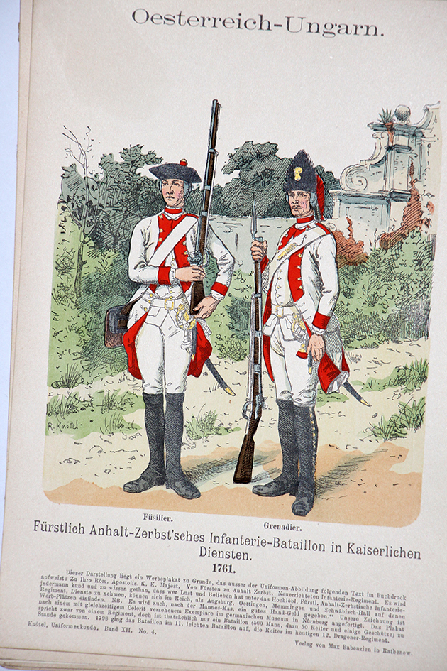 Oesterreich-Ungarn 1761 - Uniformenkunde - Richard Knötel - XII - Planche 4