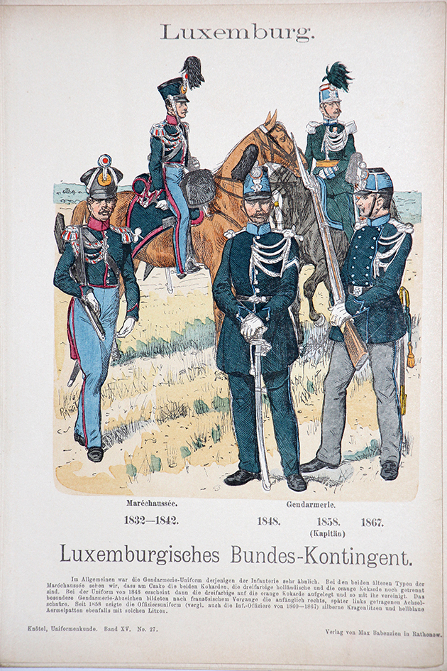 Luxemburg 1832/1867 - Uniformenkunde - Richard Knötel - XV - Planche 27