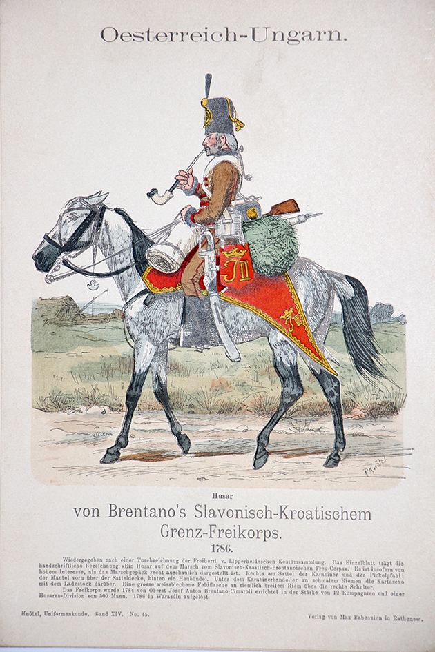 Oesterreich-Ungarn 1786 - Uniformenkunde - Richard Knötel - XIV - Planche 4