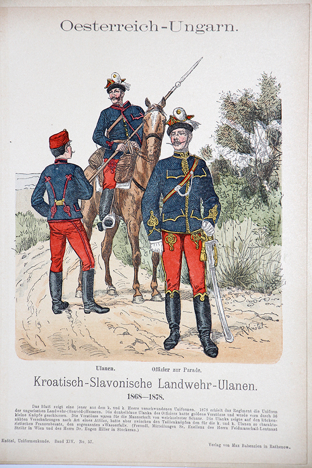 Oesterreich-Ungarn 1868/1878 - Uniformenkunde - Richard Knötel - XIV - Planche 57