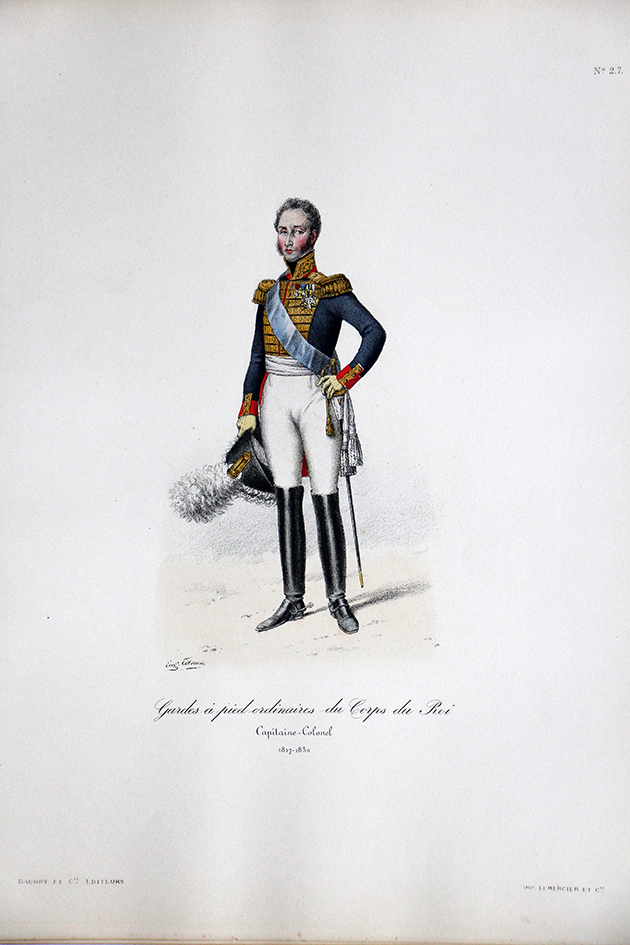 Garde à pied ordinaire du Roi - Capitaine Colonel 1817/1830 - Histoire de la Maison Militaires du Roi 1814/1830 - Eugène Titeux