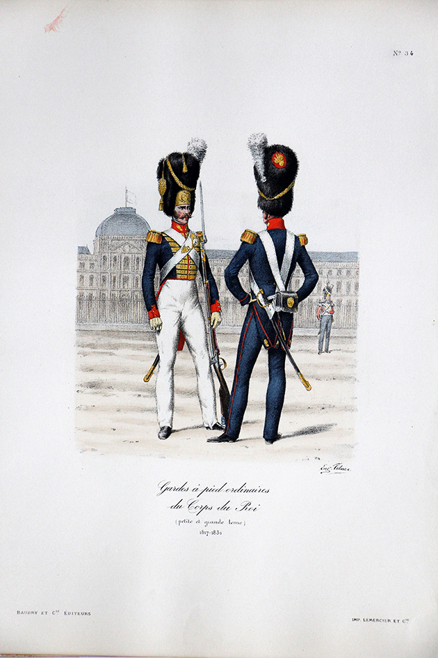 Gardes à pied ordinaires du Corps du Roi - 1817/1830 - Histoire de la Maison Militaires du Roi 1814/1830 - Eugène Titeux