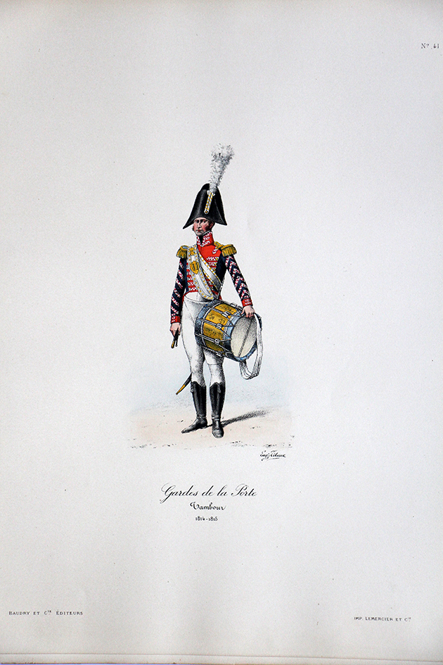 Gardes de la Porte - Tambour 1814/1815 - Histoire de la Maison Militaires du Roi 1814/1830 - Eugène Titeux