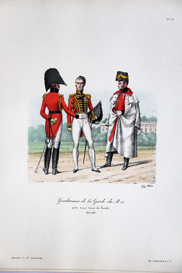 Gendarmes de la Garde du Roi - Petite tenue de société 1814/1815 - Histoire de la Maison Militaires du Roi 1814/1830 - Eugène Titeux