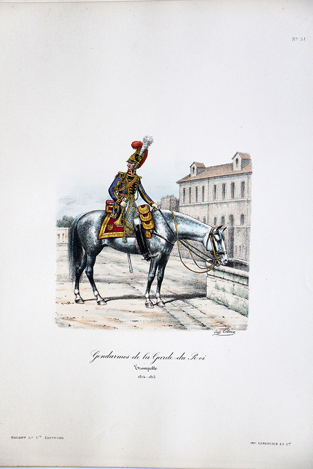 Gendarmes de la Garde du Roi - Trompette 1814/1815 - Histoire de la Maison Militaires du Roi 1814/1830 - Eugène Titeux