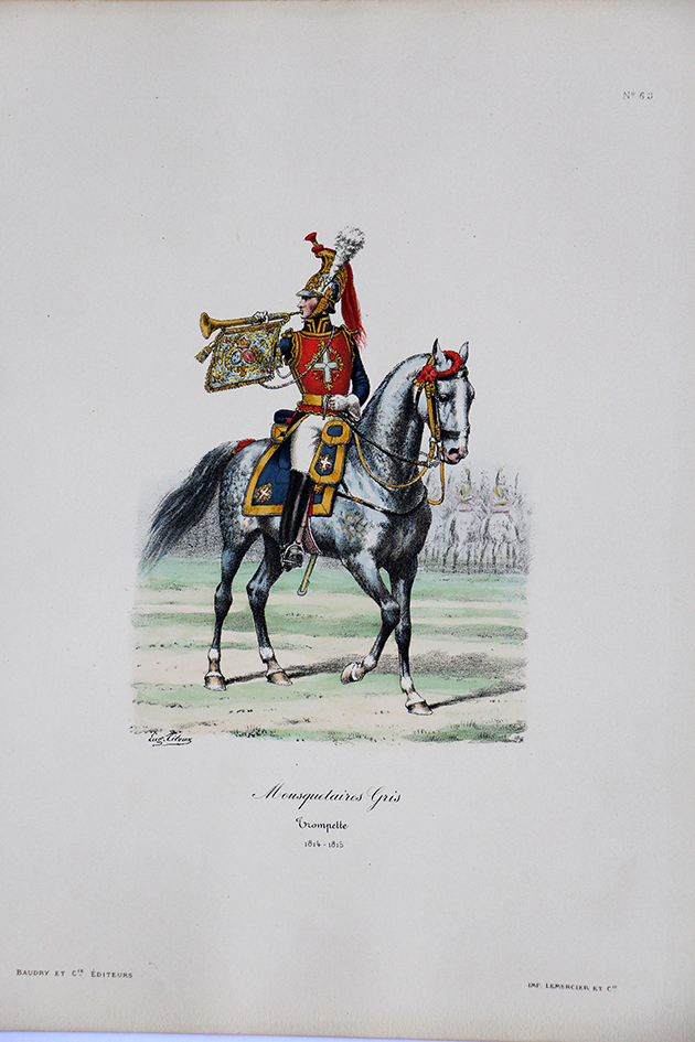 Mousquetaire Gris- Trompette 1814/1815 - Histoire de la Maison Militaires du Roi 1814/1830 - Eugène Titeux
