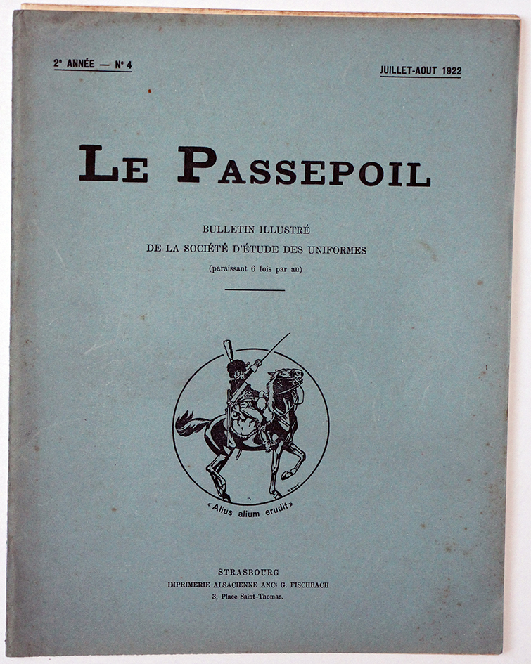Le passepoil année 1922/4 - Bucquoy - Uniformes Armée Française