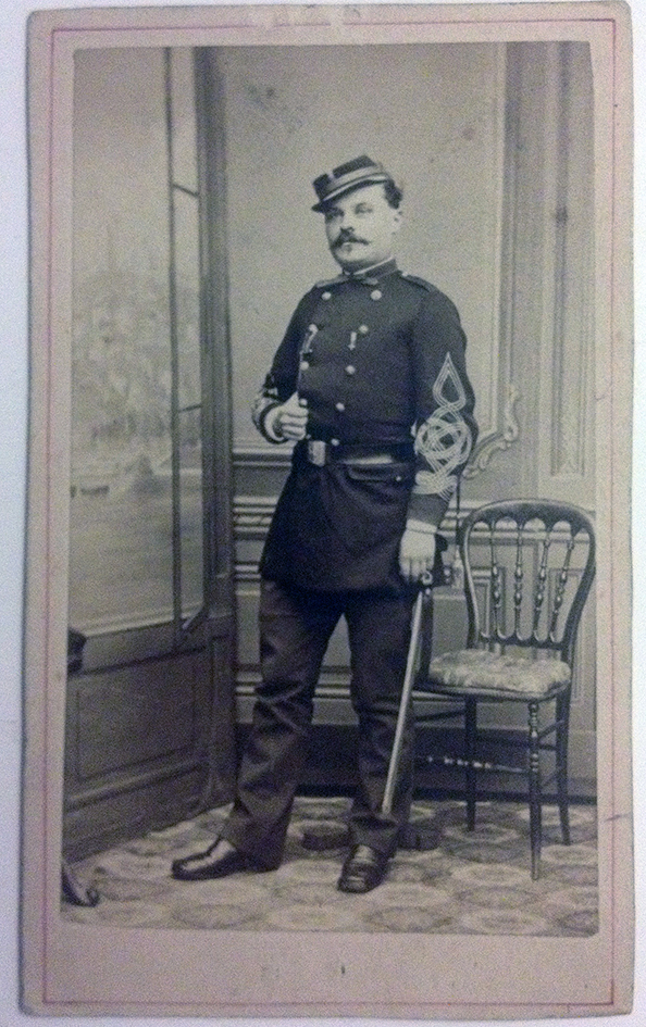 CDV Soldat Français Guerre 1870 Capitaine d'infanterie - garde mobile