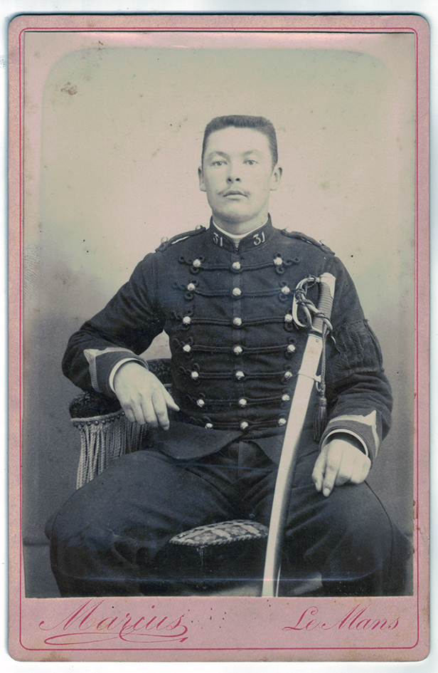 CDV Soldat Français Uniforme Artillerie XX siècle photographie