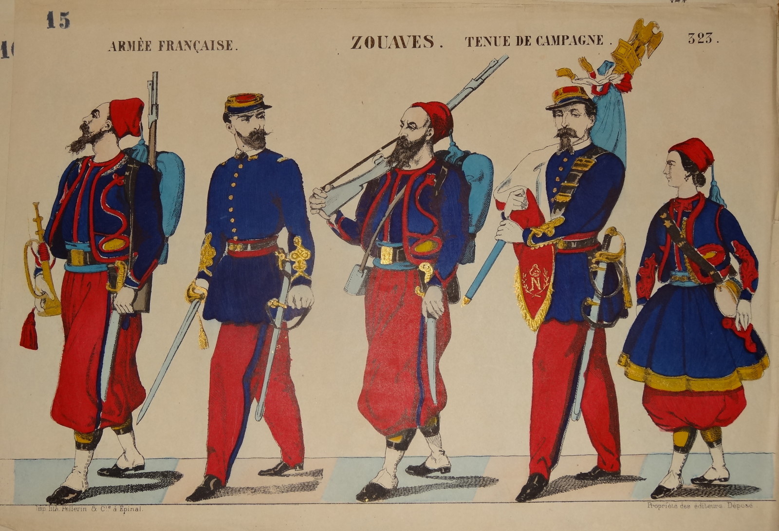 Imagerie d'Epinal Soldats 2nd Empire