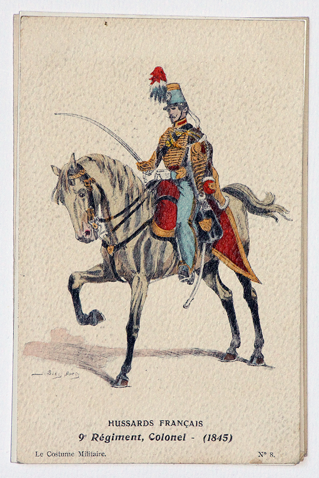 Hussards Français - 9 régiment Colonel - 1845