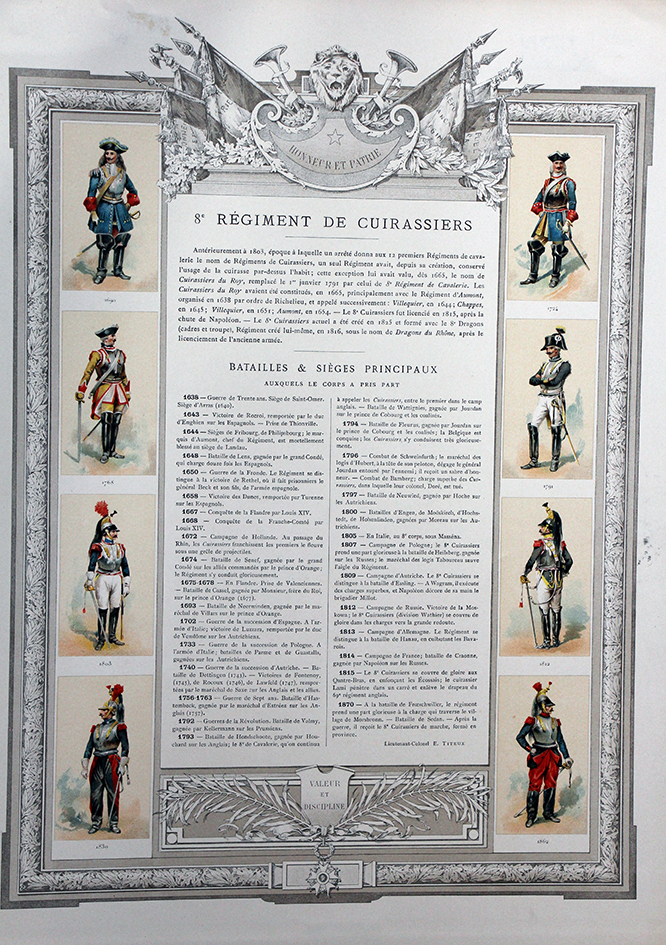 Precis Historique Des Regiments De Cuirassiers