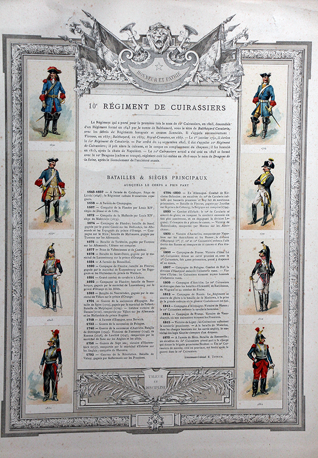 Precis Historique Des Regiments De Cuirassiers