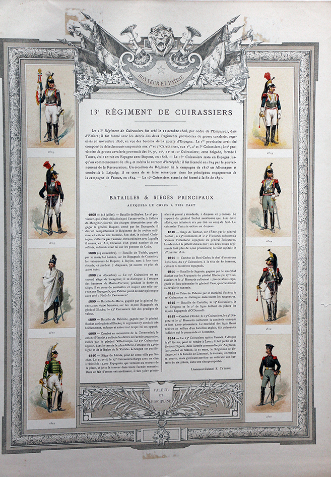Precis Historique Des Regiments De Cuirassiers