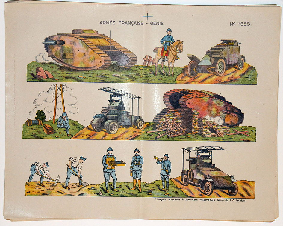 Planche imagerie Wissembourg guerre 1914 armée française Genie uniforme