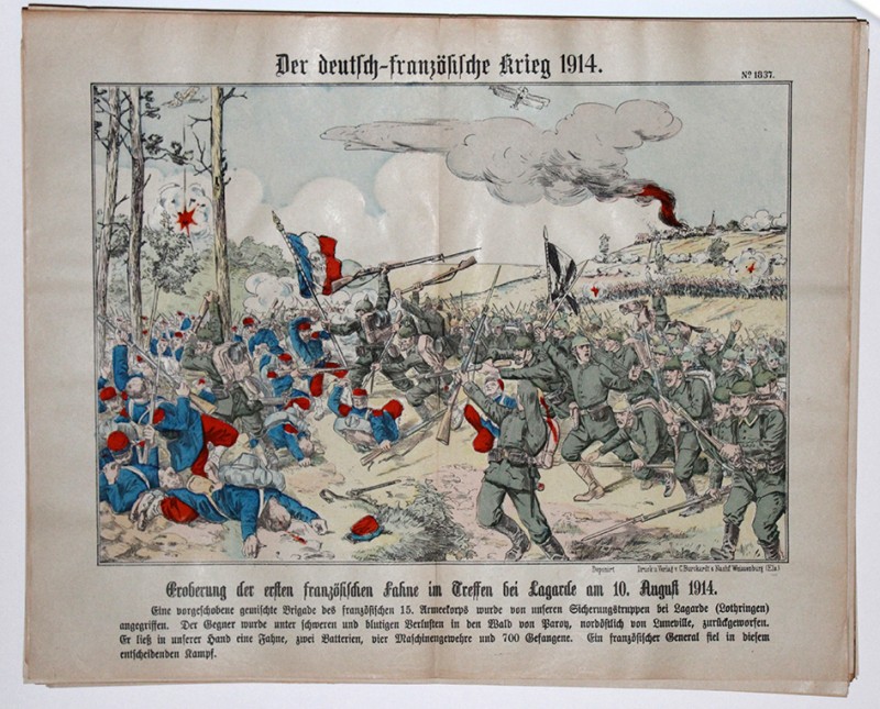 Planche imagerie planche imagerie wissembourg guerre 1914 combats de Lagarde 10 aout 1914