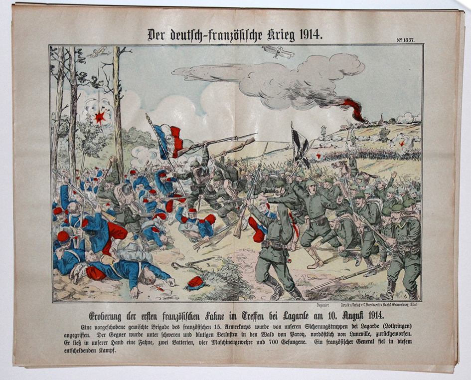 Planche imagerie planche imagerie wissembourg guerre 1914 combats de Lagarde 10 aout 1914