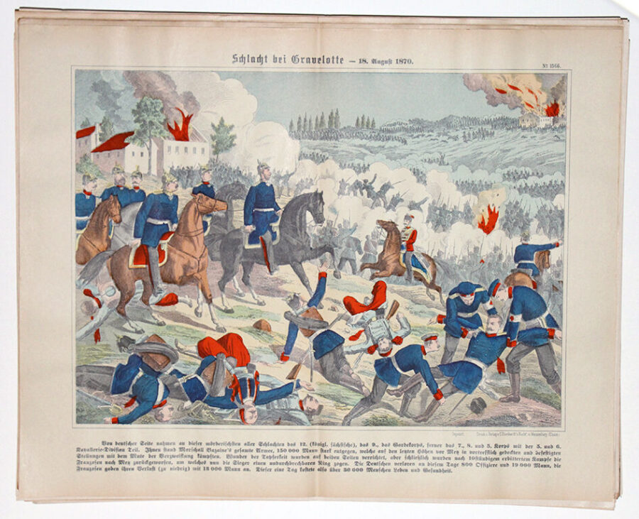 Planche imagerie wissembourg guerre 1870 combats Gravelotte