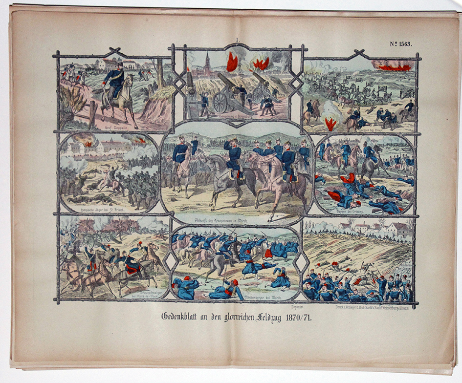 Planche imagerie wissembourg guerre 1870 combats mars la tour wörth st privat