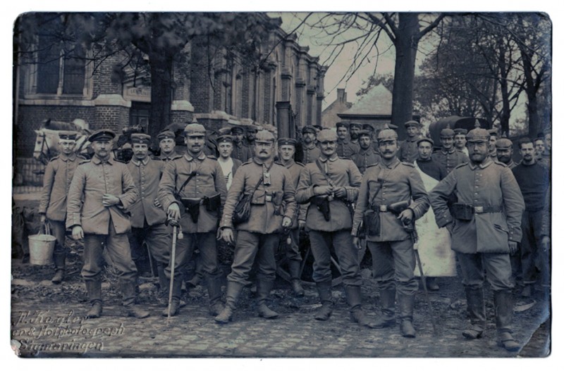 Carte photo Groupe Soldats Prussiens Badois - 1914/1915