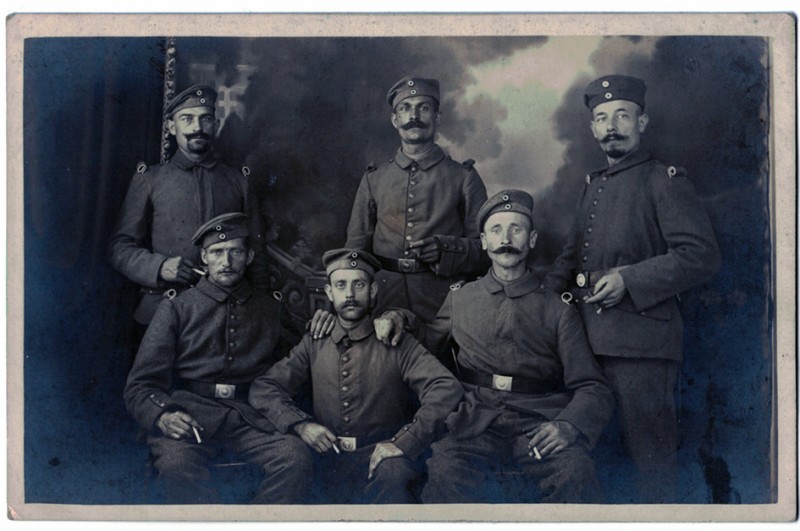 Carte photo Groupe Soldats Prussiens - 1914/1915