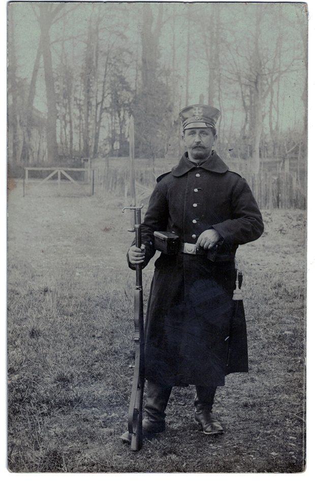 Carte photo Soldat Landwehr Prussien - 1914/1915