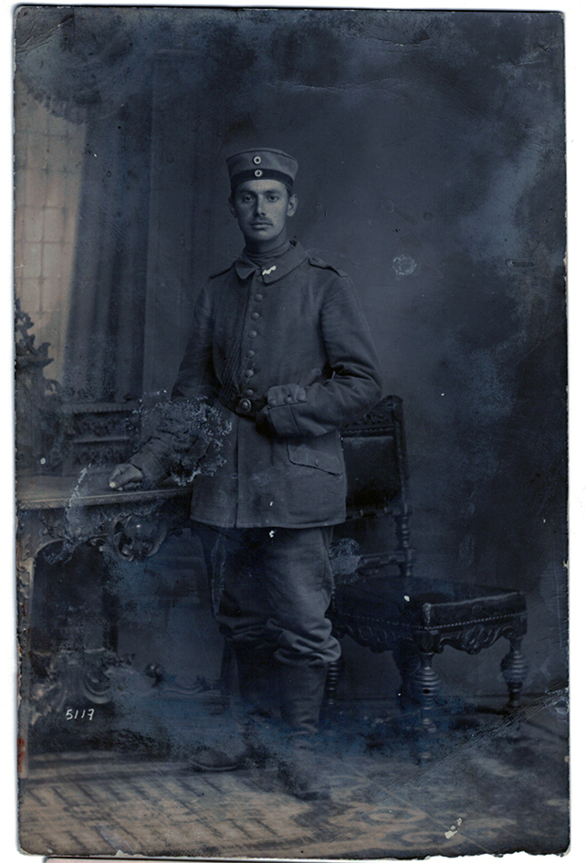 Carte photo Soldat Prussien 1914/1915