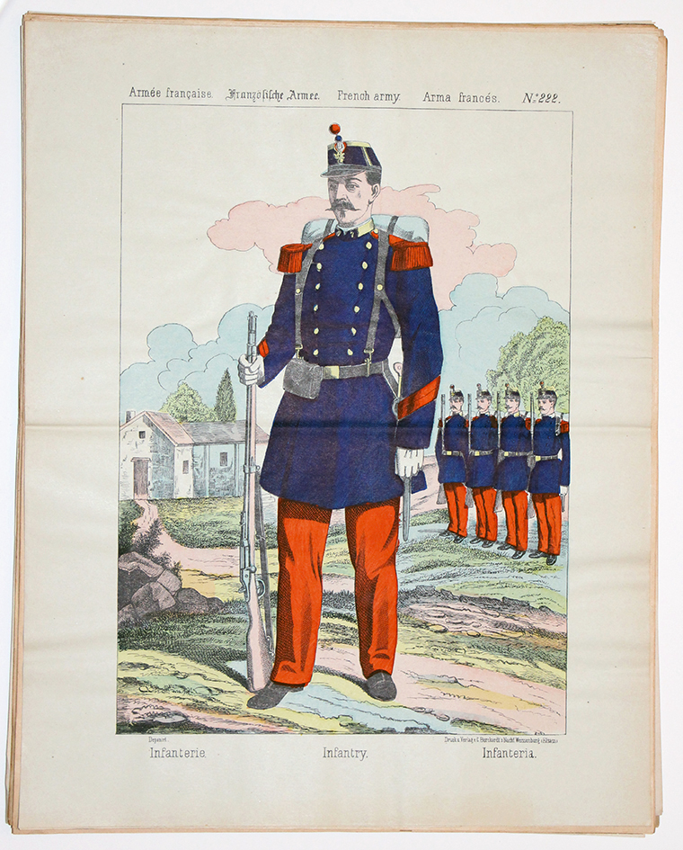 Planche imagerie Wissembourg guerre Armée Française Uniforme