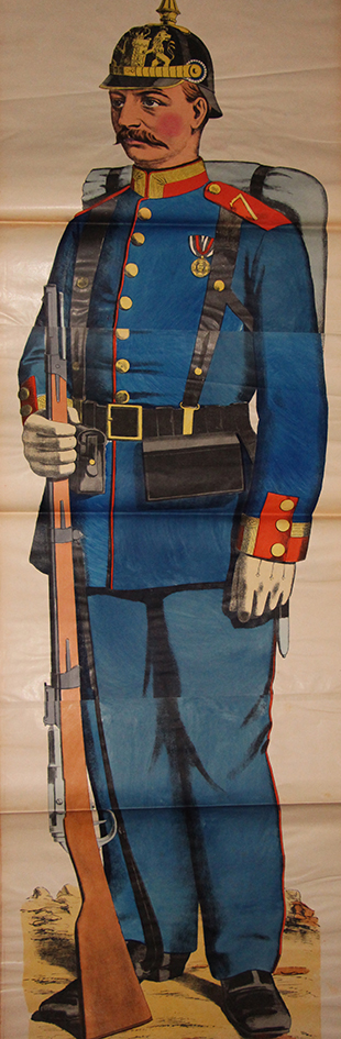 Grande planche dépliante Wissembourg Infanterie bavaroise Uniforme