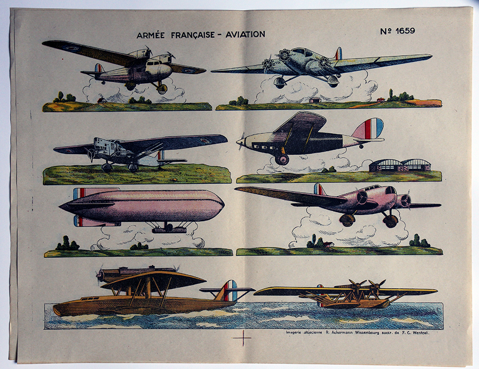 Planche imagerie Wissembourg Aviation Armée française 1930