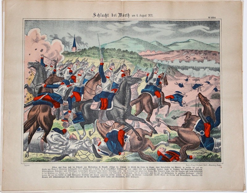 Planche imagerie wissembourg guerre 1870 Bataille de Wörth 6 Aout 1870