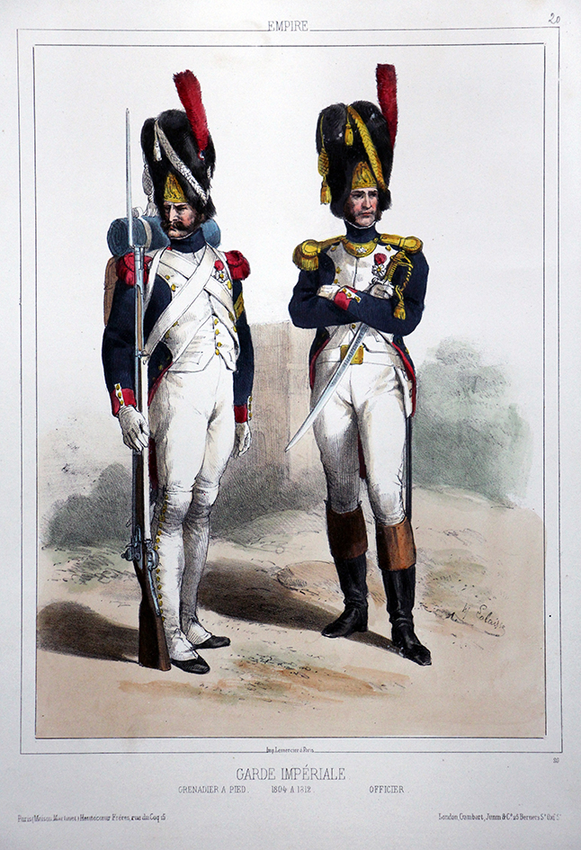 Gravure - Grenadier à pied Garde Impériale 1804/1812 - Gravure Lalaisse - 1er Empire