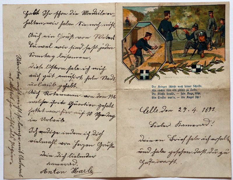 Lot de 10 papiers à lettre correspondance de soldat Allemand avant 14 - Service militaire - Strasbourg