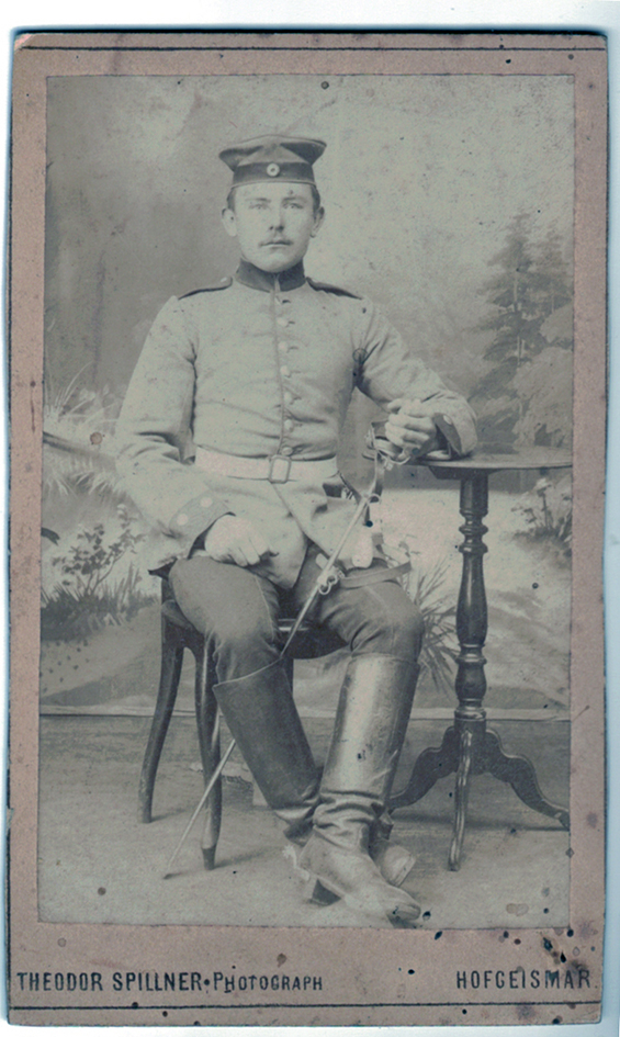 CDV Soldat Prussien 1895 - Cavalier - Hofgeismar
