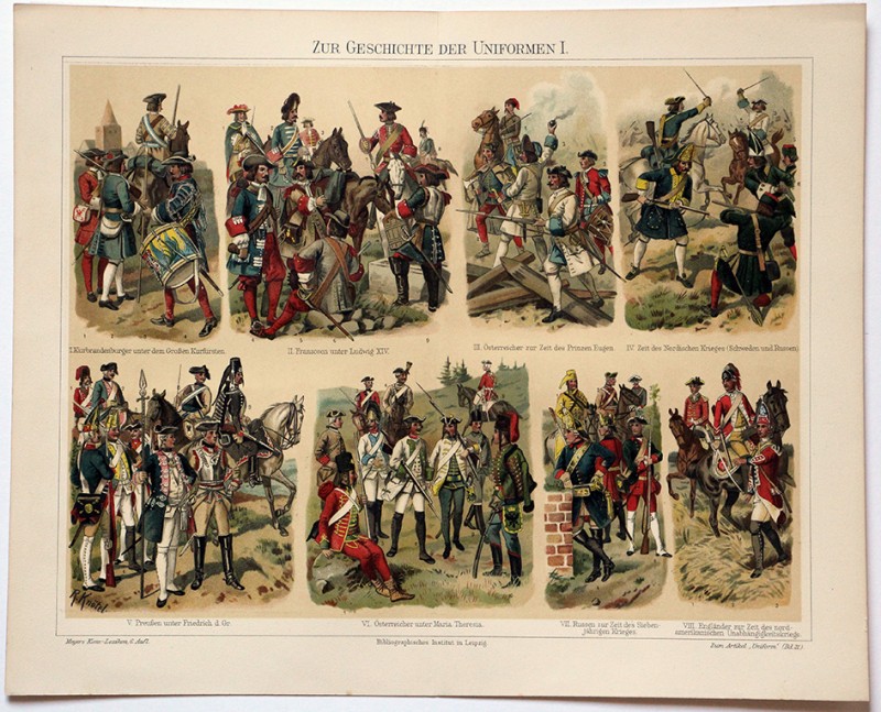 Uniformes Guerres en Dentelles - Planche Knötel Richard - Troupes diverses