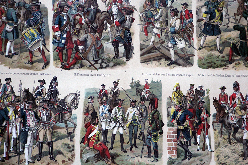 Uniformes Guerres en Dentelles - Planche Knötel Richard - Troupes diverses